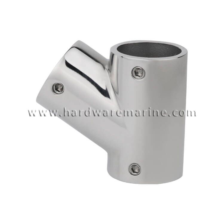 316 Stainless Steel 60 Degree Marine Handrail Fitting Left-Right